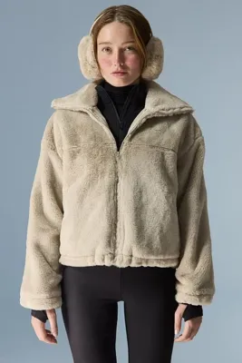 Penti Bej Faux Furr Sporty Fermuarlı Uzun Kollu Ceket