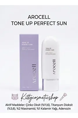 AROCELL Tone Up Perfect Sun krem , 50 ml(Kalamin İçeren Renk Eşitleyici Güneş Koruyucu)