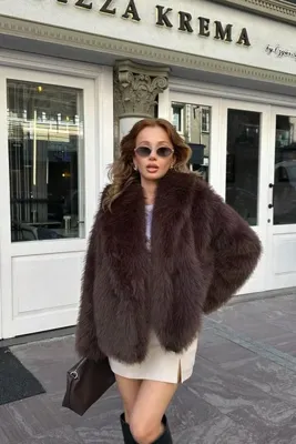 mylove Luxury Suni Kürk Acı Kahve