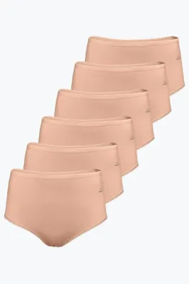 Papatya Kadın 6 Lı Paket Ten Modal Yüksek Bel Slip Külot 6gg1851