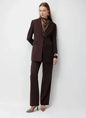Mizalle Kahverengi Kadın Ceket M1MZ1020100138