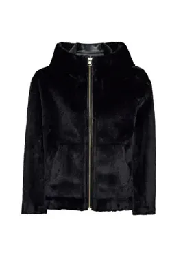 Derimod Gardena Kadın Siyah Çift Taraflı Teddy Mont 24WGD5241FF