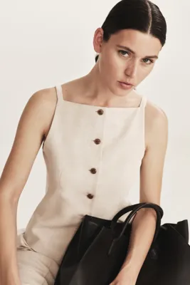 H&M Linen-blend waistcoat