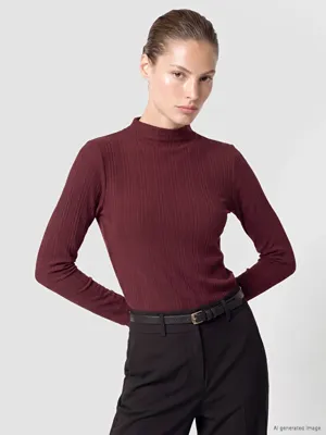 LCW EVERYDAY Dik Yaka Kadın Fitilli Body