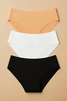 Adeniz Kadın 3'lü Dikişsiz Lazer Kesim Iz Yapmaz Likralı Bikini Slip Külot New