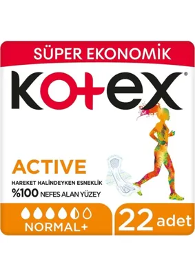 TeknoKapsül Active Normal Hijyenik Ped 22'li Ultra Ince Rahatlık ve Sızıntı Önleyici Teknoloji