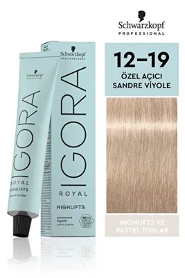 IGORA Royal Highlifts Pastel Tonlar 12-19 Özel Açıcı - Sandre Viyole Saç Boyası 60ml