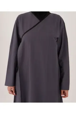 Genel Markalar Kadın Pamuklu Kumaştan Geniş Kesim Yandan Bağlamalı Namaz Elbisesi & Namazlık & Sabahlık