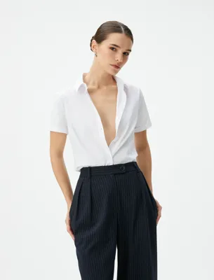 Koton Kısa Kollu Gömlek Klasik Slim Fit Düğmeli