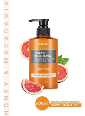 Kundal Ph Dengeleyici ve Arındırıcı Vücut Yıkama Jeli KUNDAL Honey&Macadamia Pure Body Wash(PinkGrapefruit)
