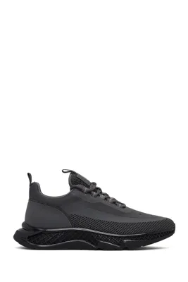 Derimod Erkek Siyah Deri Kalın Tabanlı Sneaker