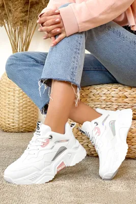 DARK SEER Ds.pmd239k2051 Sneaker Günlük Spor Ayakkabı 2025 Kadın Beyaz-pudra