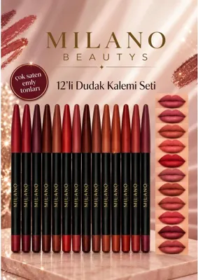 MİLANO BEAUTYS 12 Nude Ton Dudak Kalemi Yumuşak Sürümlü