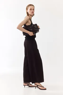 H&M Keten Karışımlı Bilek Boyu Pantolon