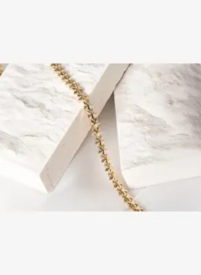 Safir Mücevher Altın Çiçek Bileklik