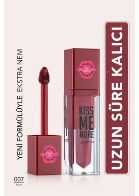 Flormar Kiss Me More Yüksek Pigmentli & Mat Bitişli Nemlendirici Likit Ruj (007 Rosa) 8682536040686