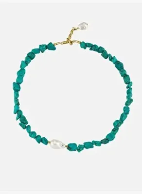 Linya Jewellery Ephyra Barok İncili Turkuaz Kolye