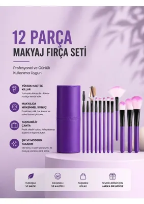 Astraltech If 12'li Makyaj Fırça Seti Yumuşak Kıllı Profesyonel Kullanıma Uygun