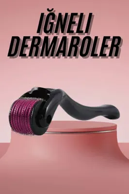 plentiful Derma Roller Titanyum Uçlu 540 İğneli 1 Mm Saç Ve Cilt Bakım Masaj Aleti