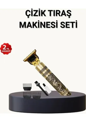 Hace Bazaar Profesyonel Çizik Tıraş Makinesi – T Çelik Bıçaklı, 120 Dakika Şarjlı Kullanım, 3 Başl�