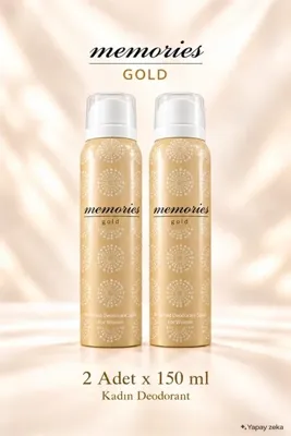 Huncalife Memories Gold Kadın Deodorant-150ml (2'li Paket)