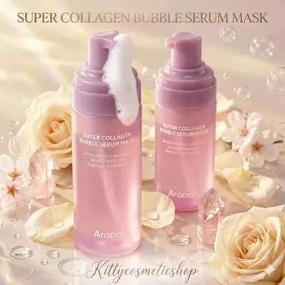 AROCELL Bubble Serum Mask, 90ML(Köpüren Kolajen Serum Maske,)
