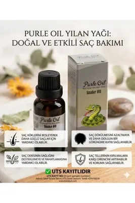 Genel Markalar Purle Oil Yılan Yağı Saç Uzatma ve Canlandırıcı Bakım Yağı