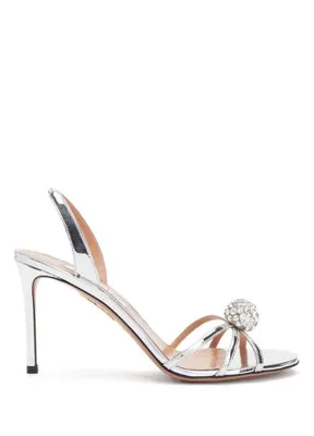 Aquazzura Crystal Bubble Silver Kadın Sandalet