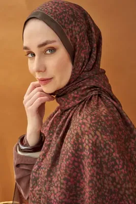 Silk Home Lorena - Riva Şal Tencel Secret Garden Acı Kahverengi - 510003 - 14
