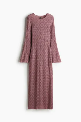 H&M Bedene Oturan Jakarlı Jarse Elbise
