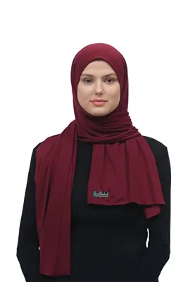 Altobeh Tesettür Penye Şal Düz Koyu Bordo
