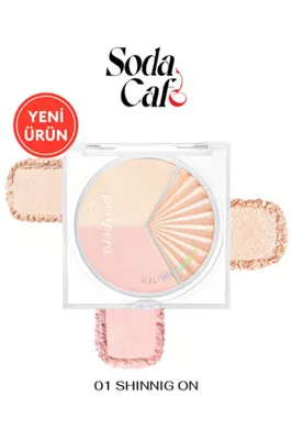 Peripera İnci Işıltıları İçeren Aydınlatıcı Paleti PERIPERA V Highlighter Ad (001 Shining On)