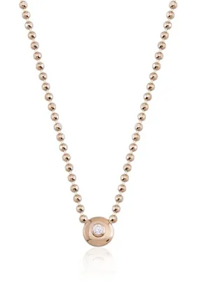 Sybell Rose Gold Pırlantalı Kadın Altın Kolye
