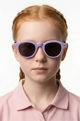 Bilge Karga Yecil Light Purple Black Kız Çocuk Güneş Gözlüğü