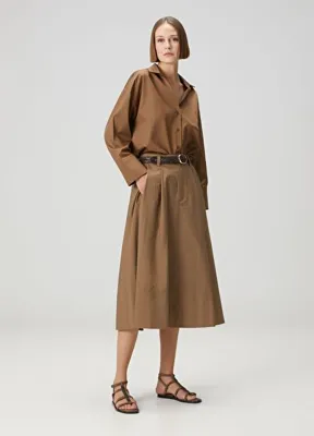Brunello Cucinelli Kahverengi Midi Etek