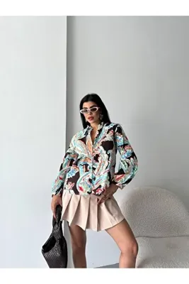 DİMA FASHİON DESEN DETAYLI GÖMLEK