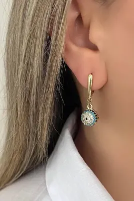 Nuva Atelier Nazar Boncuklu Vip Seri Küpe xupıng Çelik küpe