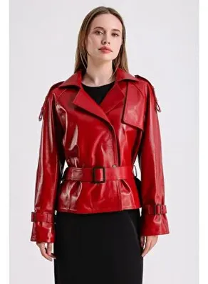 Maroquin Leather Ella Kadın Deri Ceket