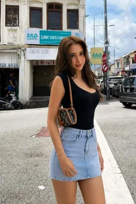 MODA DURAĞI LİVE D72 DENİM ŞORT ETEK Buz mavisi