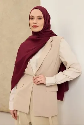 Silk Home Naia Pamuk Şal Mini Monogram Vişne