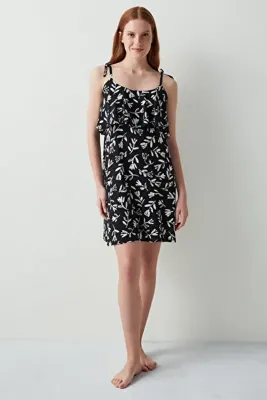 Penti Siyah Dark Fleur Elbise