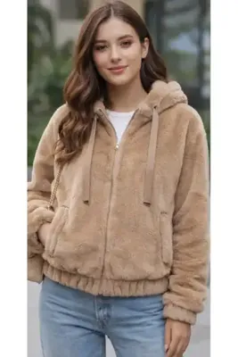 Minası Butik KAPÜŞONLU TÜYLÜ MONT