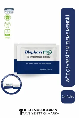 BLEFARİTTO Swab Göz Çevresi Mendili 24'lü Göz ve Makyaj Temizleme(Çay Ağaci Yaği/Tea Tree Oil)