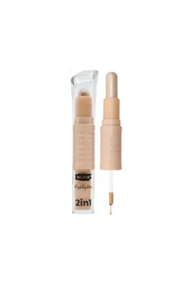 MUJGAN Çift Uçlu Likit Ve Stik Aydınlatıcı 2-in-1 Kapatıcı - Highlighter No.03