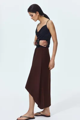 H&M Drapeli Panelli Asimetrik Etek