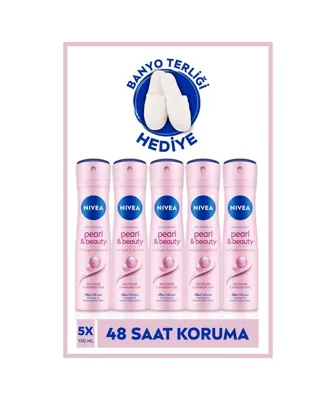 Nivea Kadın Sprey Deodorant Pearl & Beauty 150 Ml - 5 Adet