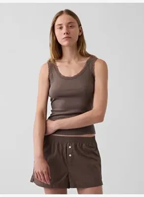 GAP Mini Fitilli Dantel Detaylı Askılı Pijama Üstü