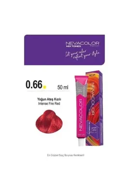 Bilichome Nevacolor Tüp Boya 50ml. 0-66 Yoğun Ateş Kızılı