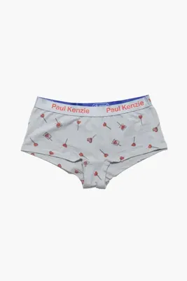 Paul Kenzie Desenli Kadın Boyshort Külot - Lovepop