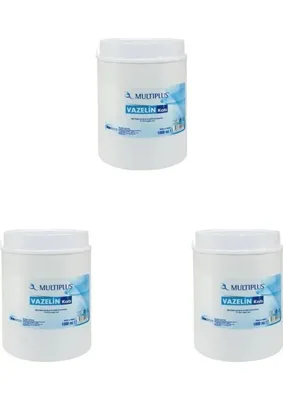 Multiplus Vazelin Katı 1 kg 3 Lü Koruyucu Etkili Vücut Bakım Ürünü Unisex Kullanım İçin
